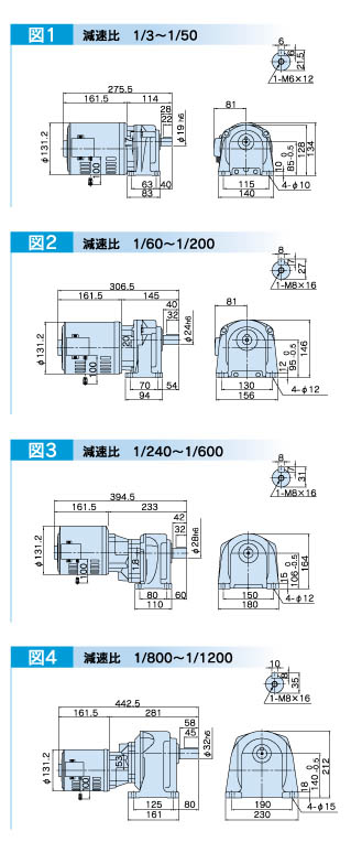 富士(FUJI HENSOKUKI)VX平行轴标准单相齿轮驱动马达/减速电机VX-S系列